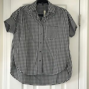 Madewell Gingham-Play Button-Down Shirt size xs
